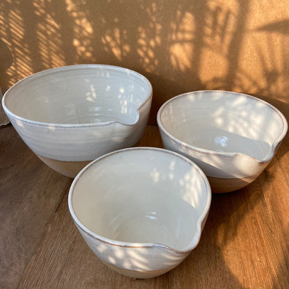 Handmade Ceramic Mixing bowls( Set of 3)